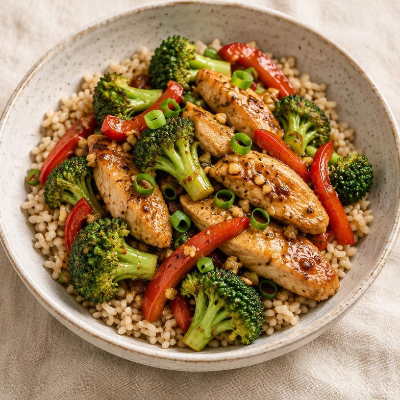 Garlic chicken & broccoli stir-fry