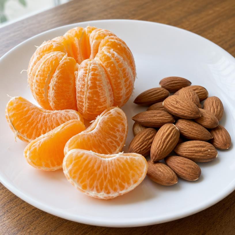 Almonds & an orange