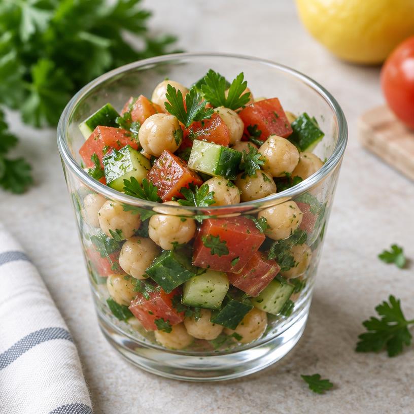 Chickpea salad cup