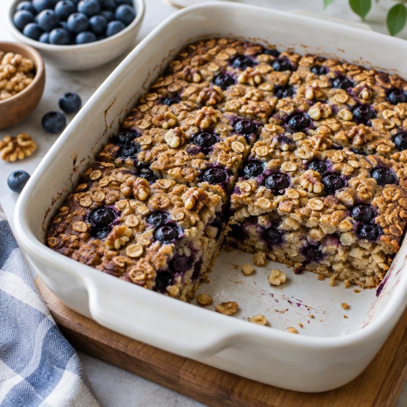 Blueberry baked oatmeal