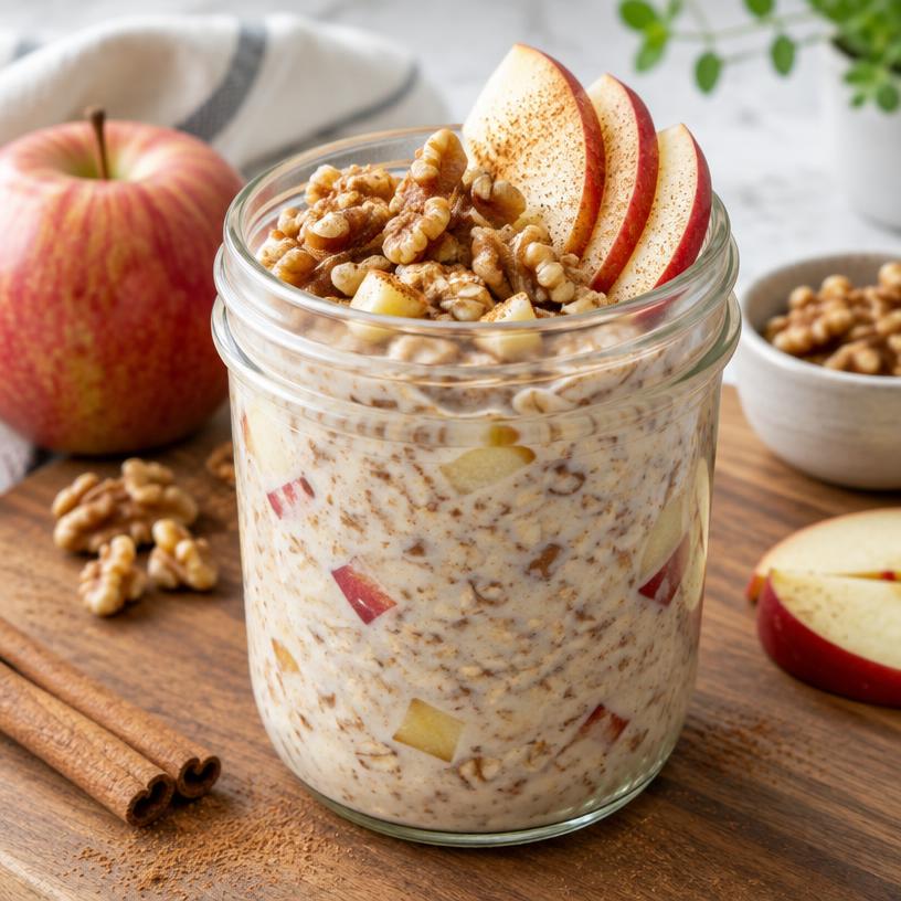 Apple cinnamon overnight oats