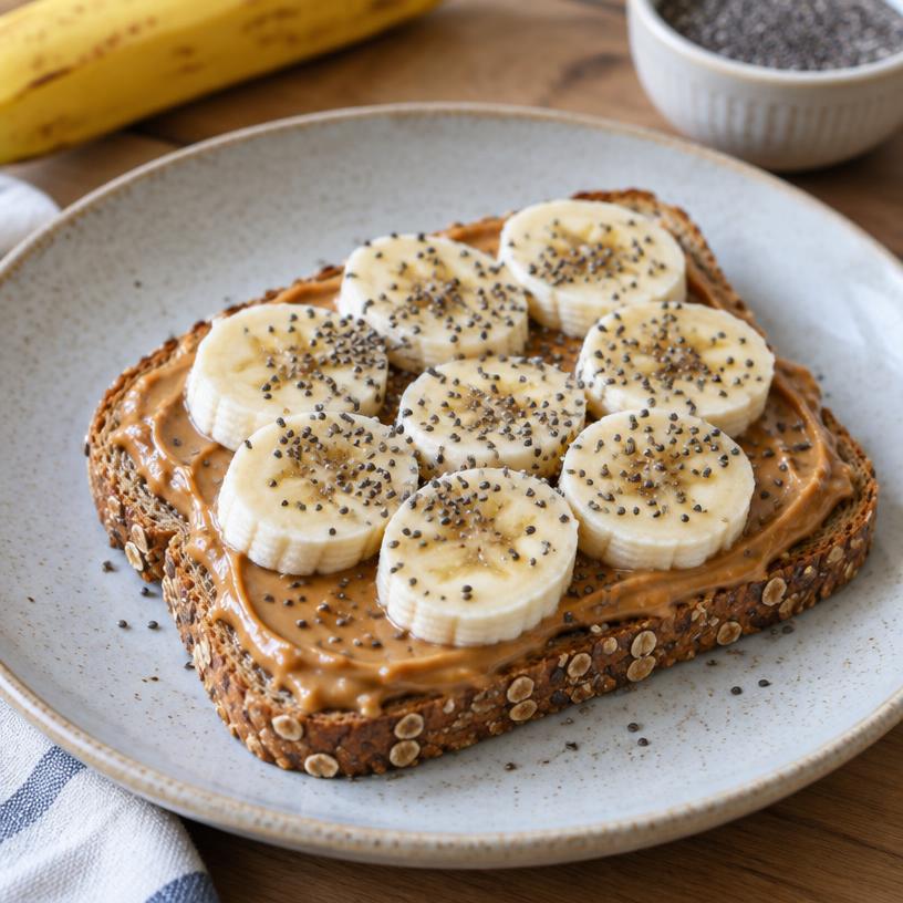Peanut butter banana toast