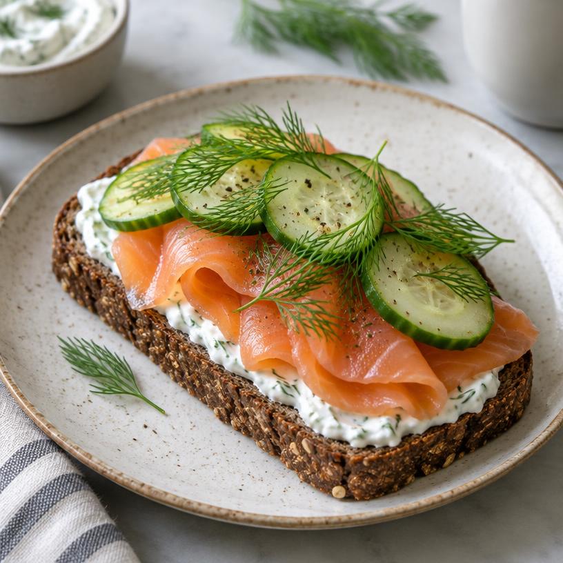 Smoked salmon & yogurt toast
