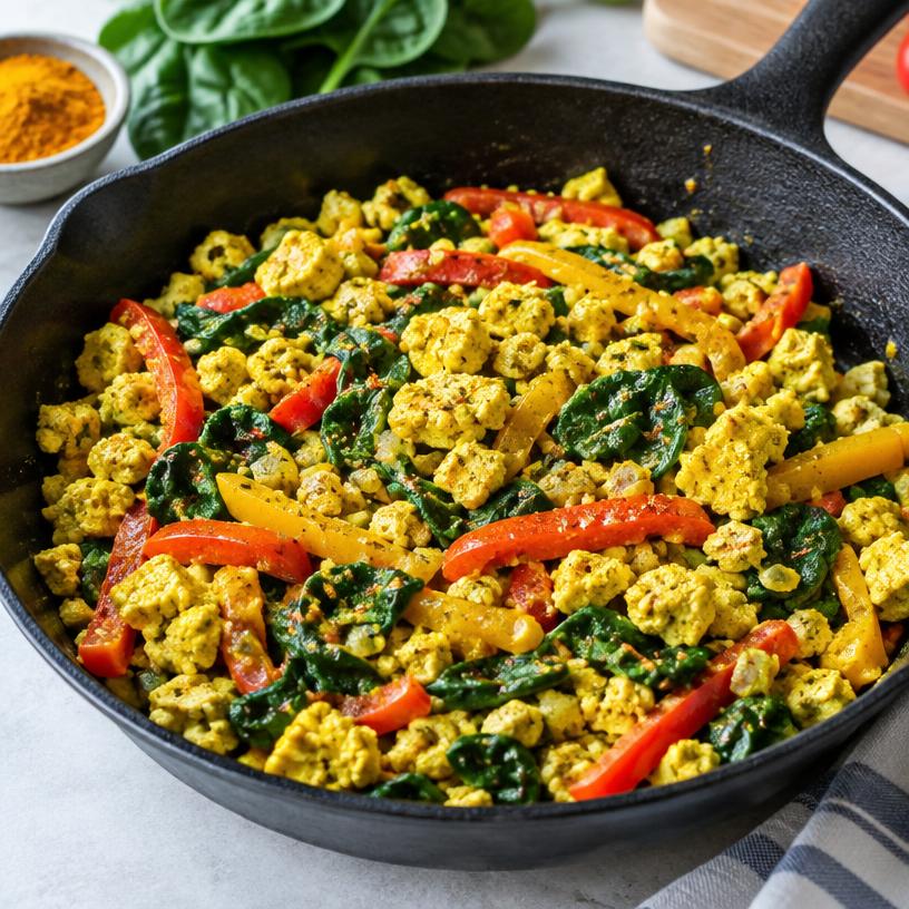 Turmeric tofu scramble