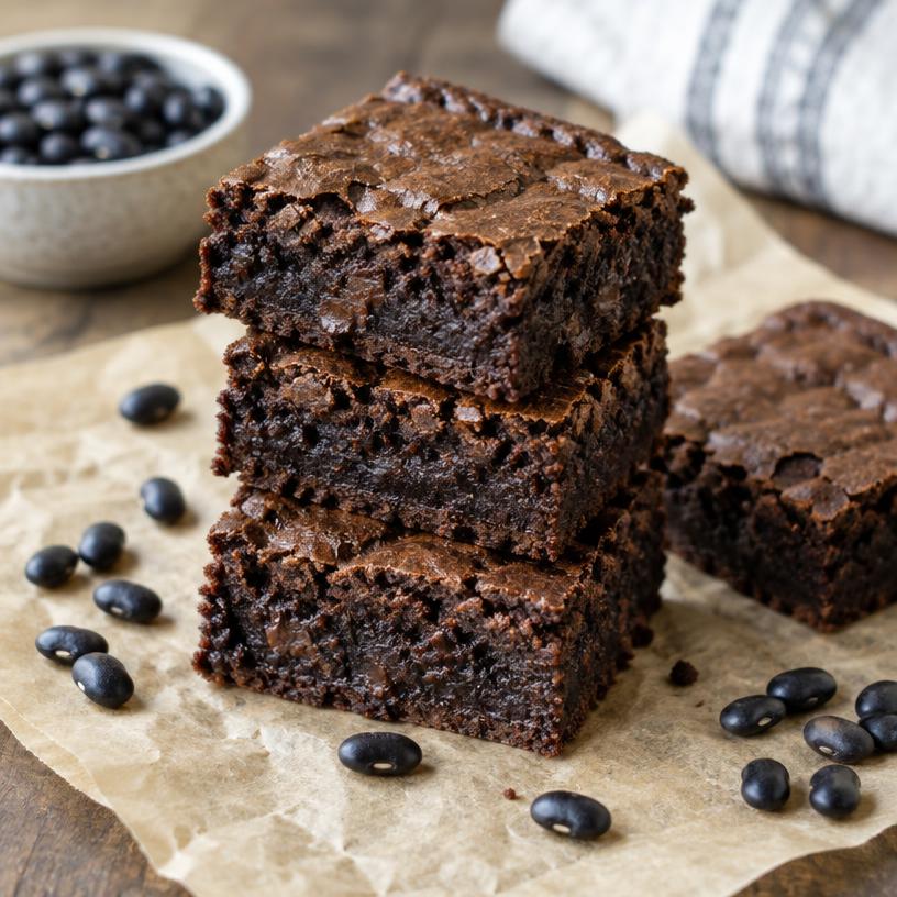 Fudgy black bean brownies