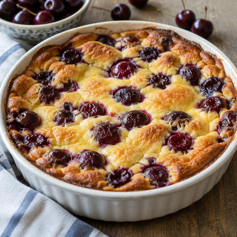 Cherry almond clafoutis