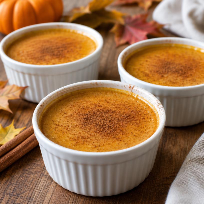 Crustless pumpkin pie cups