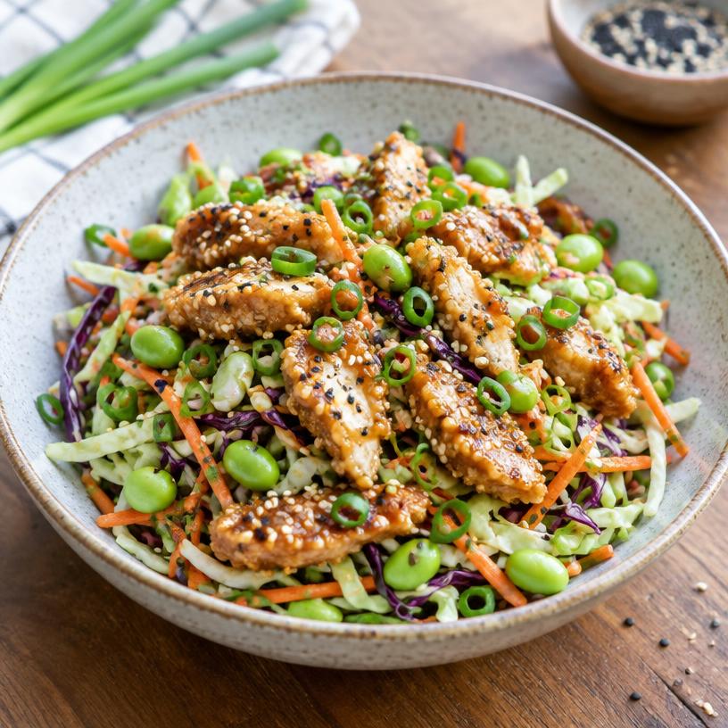 Crunchy sesame chicken salad