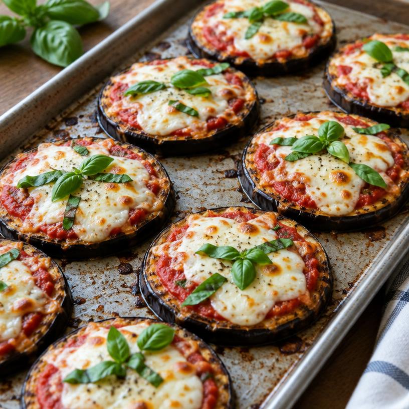 Eggplant pizza rounds