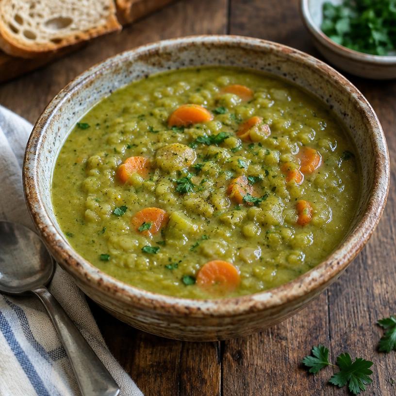Smoky split pea soup