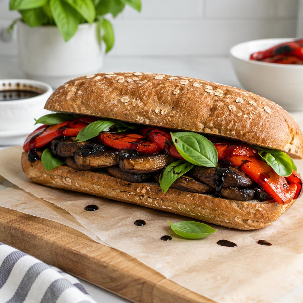 Balsamic portobello & pepper sub