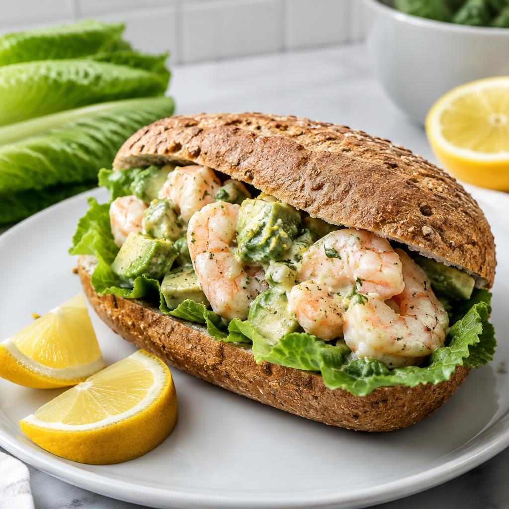 Shrimp & avocado salad roll