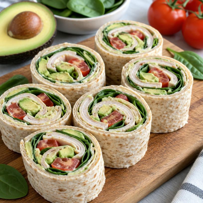 Turkey, avocado & spinach wrap