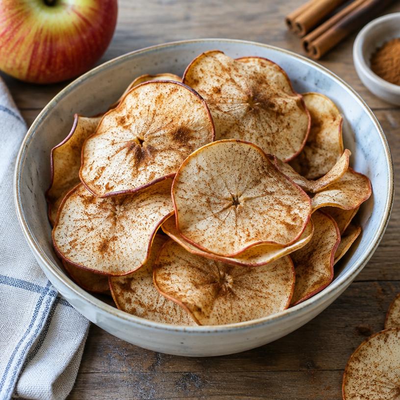 Baked cinnamon apple chips