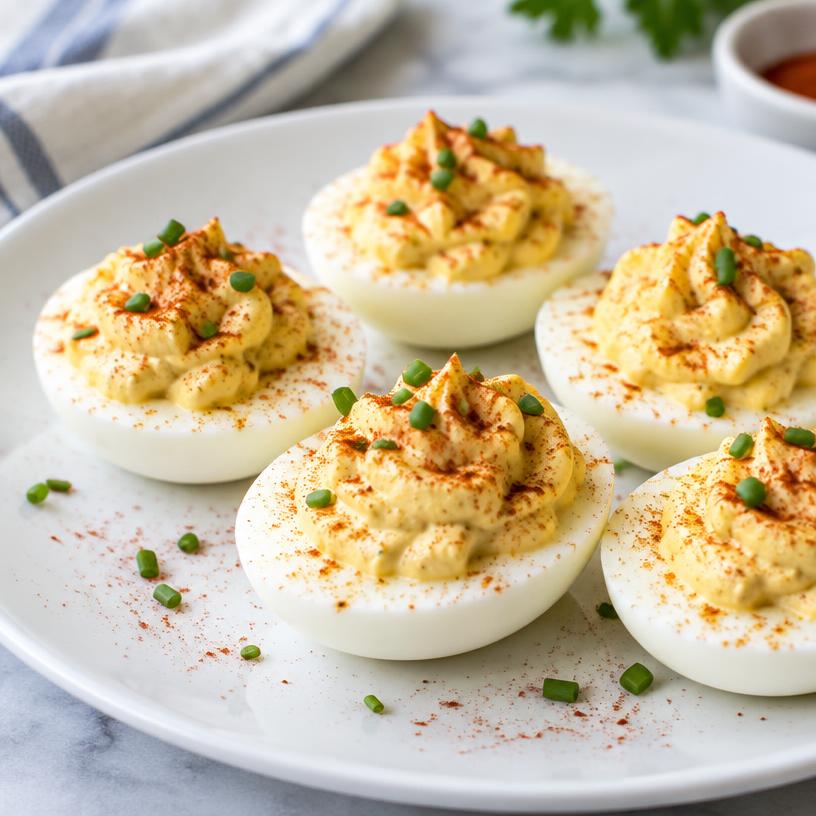 Greek yogurt deviled eggs