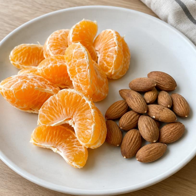 Orange and almonds