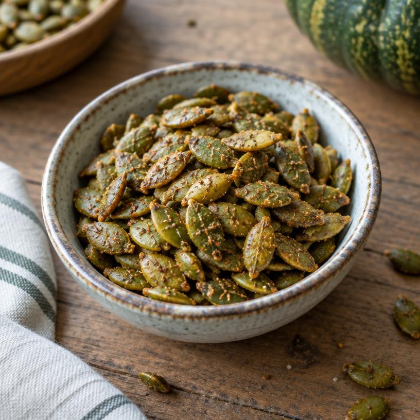 Spiced roasted pumpkin seeds