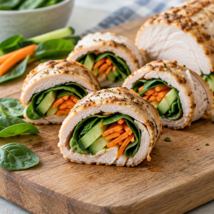 Turkey & veggie roll-ups