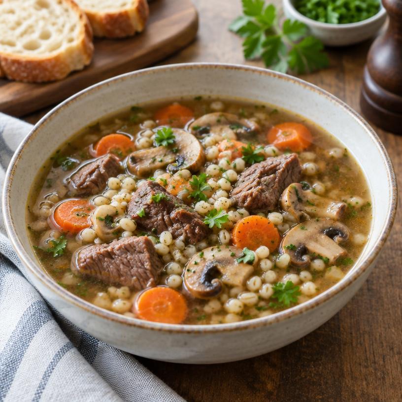 Lean beef and barley soup