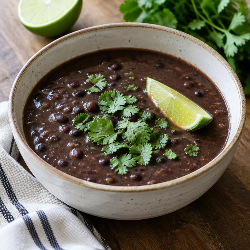 Smoky black bean soup