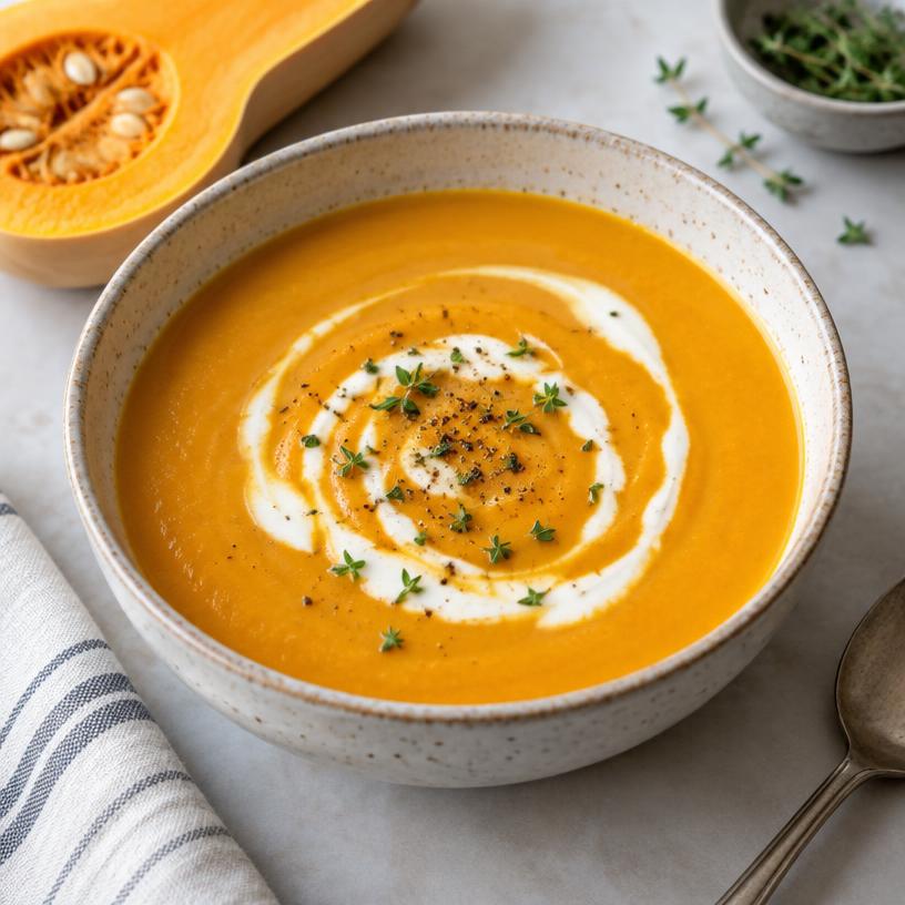 Roasted butternut squash soup
