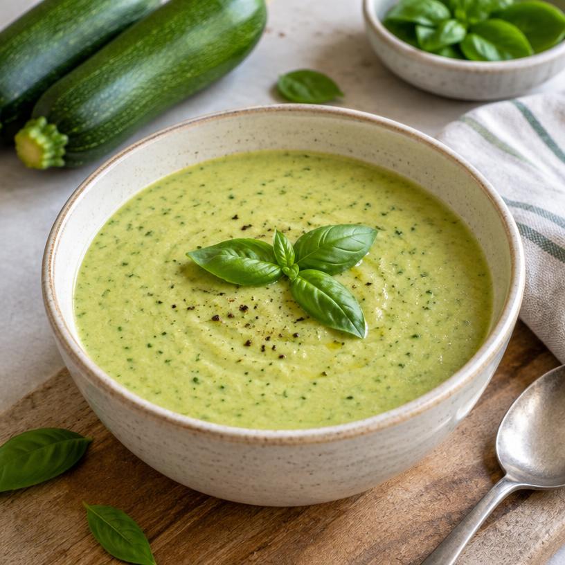 Zucchini basil soup