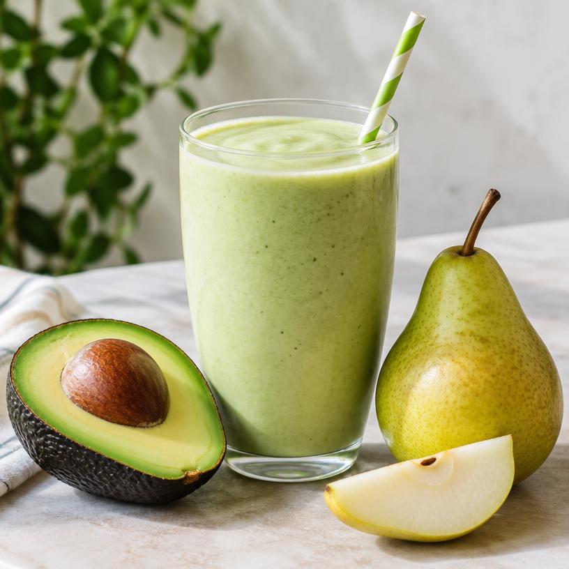 Creamy avocado green smoothie