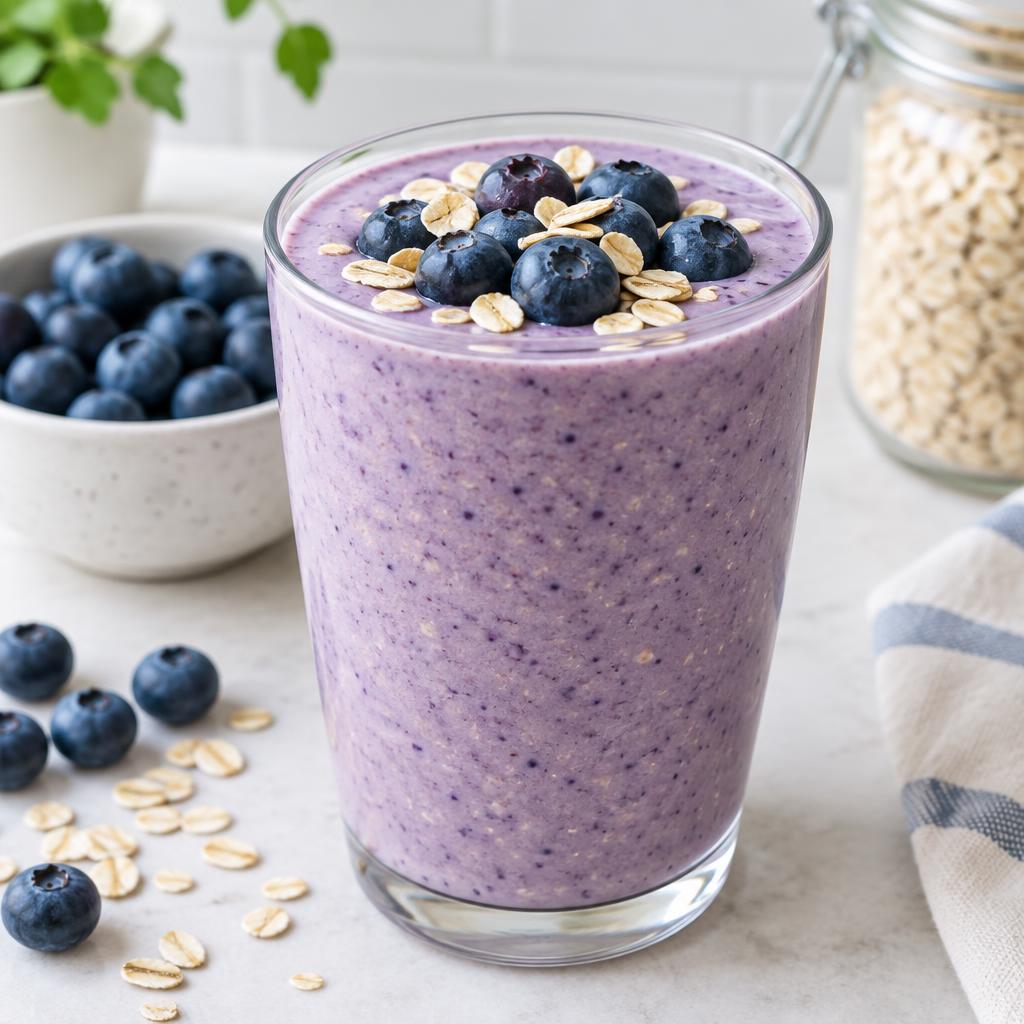 Blueberry oat protein