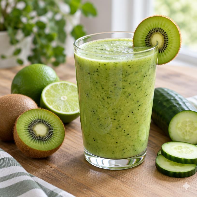 Kiwi lime green smoothie