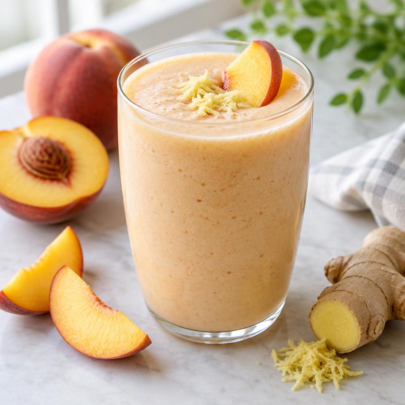 Peach ginger cooler