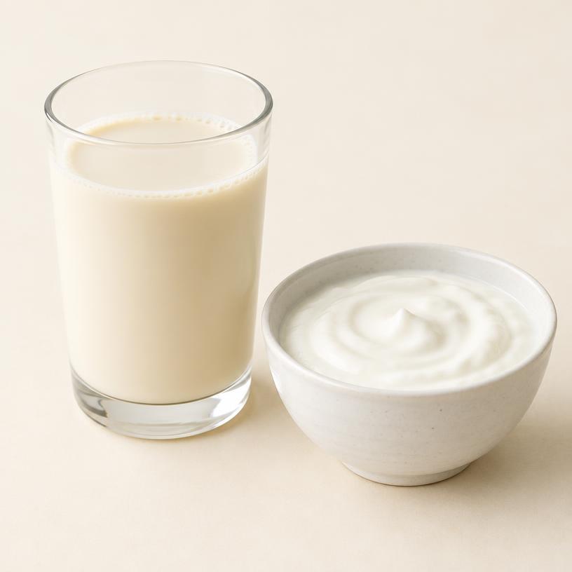 Unsweetened soy milk & yogurt